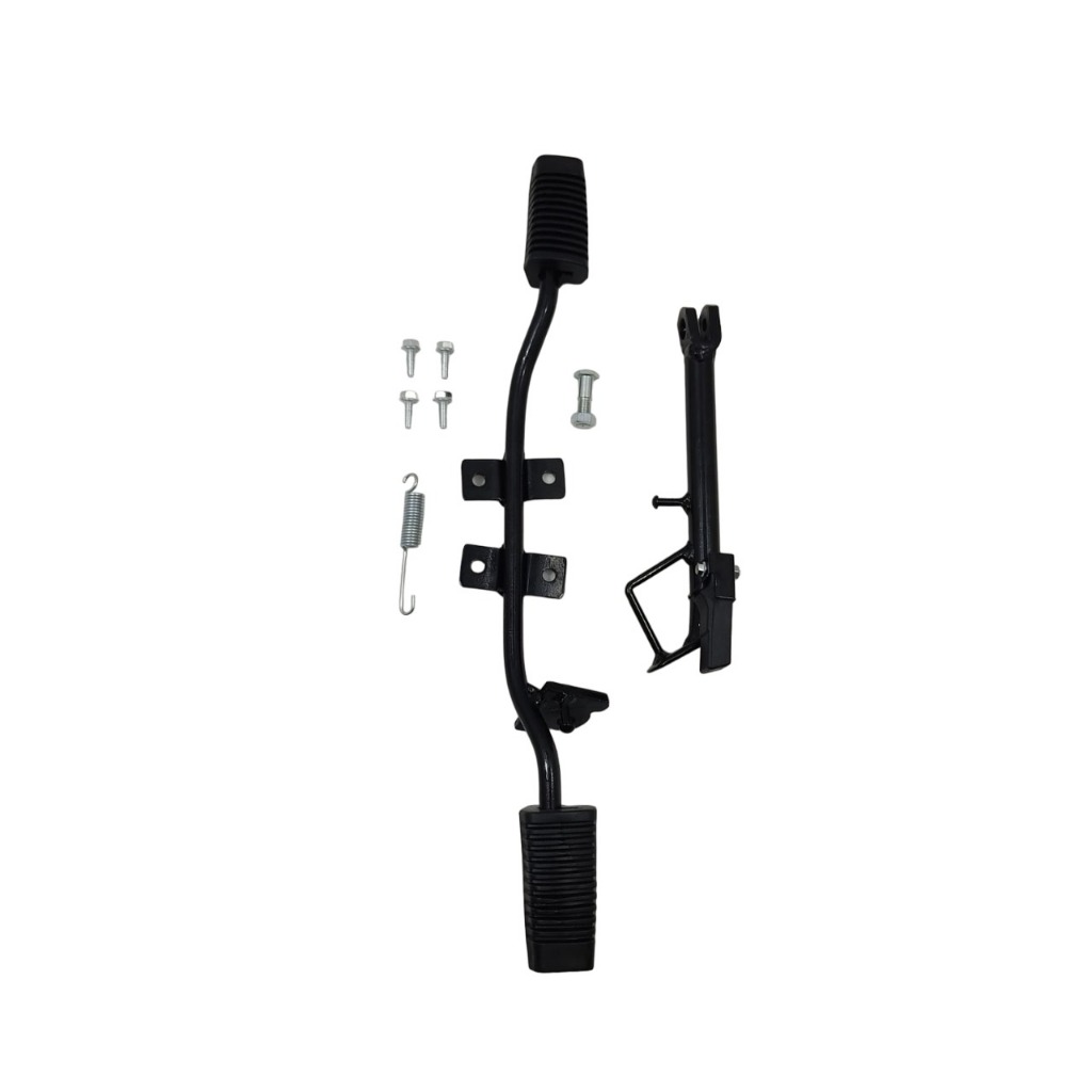 KIT Estribo Cavalete Lateral  Mola e Parafusos Borracha  Ybr Factor 150 2016 A 2