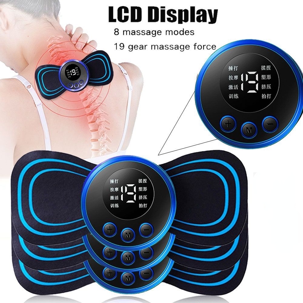 8 Modos 19 Engrenagens Elétrico De Pulso Pescoço Massageador Cervical Costas Músculo Ferramenta De Alívio Da Dor Muscular De Ombro