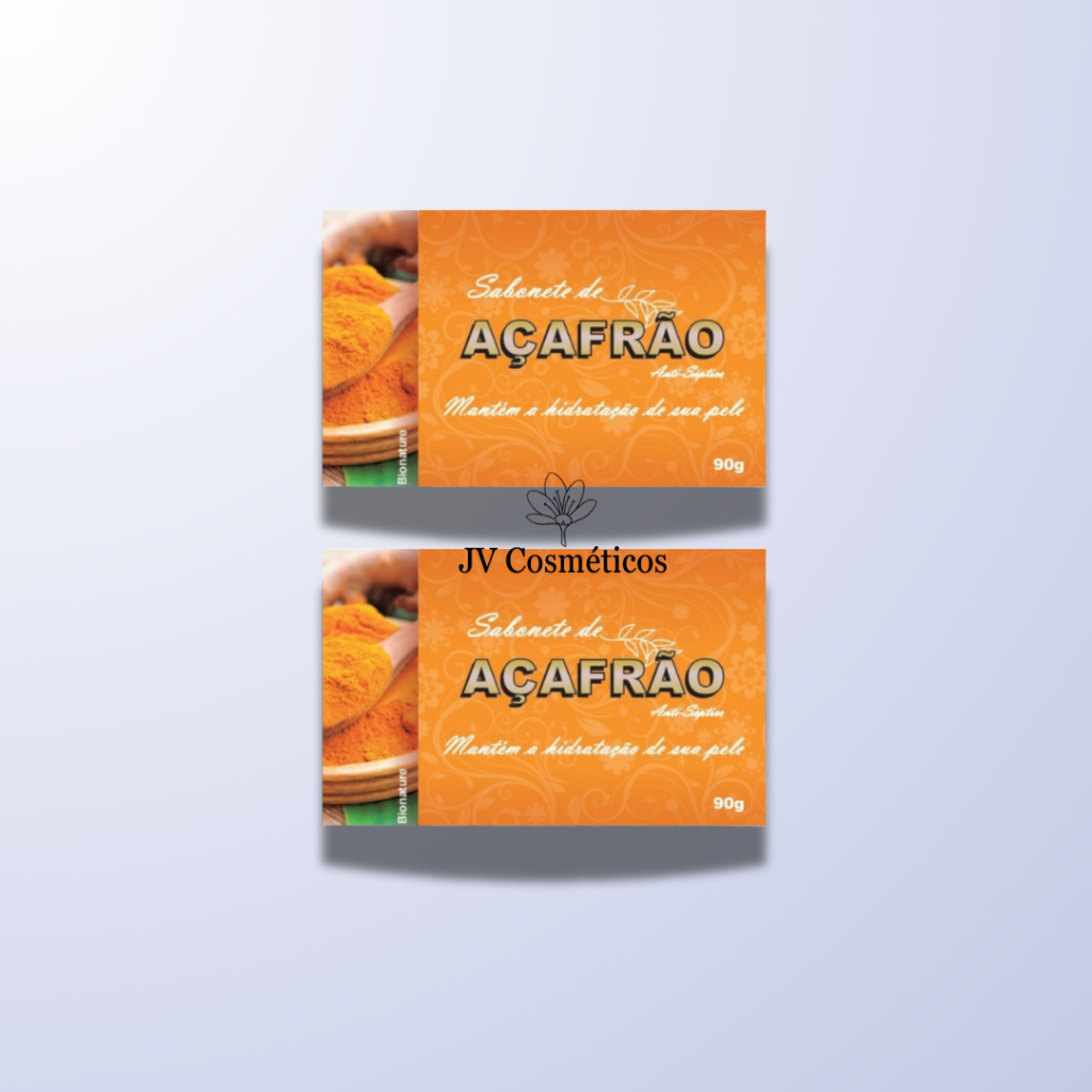 2 UN Sabonete Barra de Açafrão 90g - Bionature