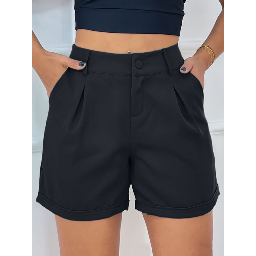 Short feminino Alfaiataria bermuda feminina Social Elegante Verao shorts plus size