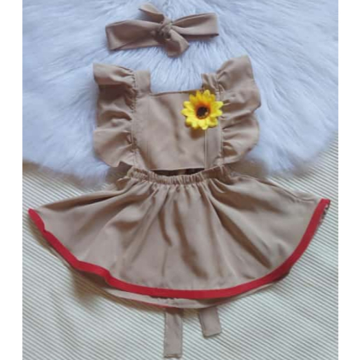 Vestido, Junino menina  cangaceira maria bonita e lampião caipira com tiara e turbante