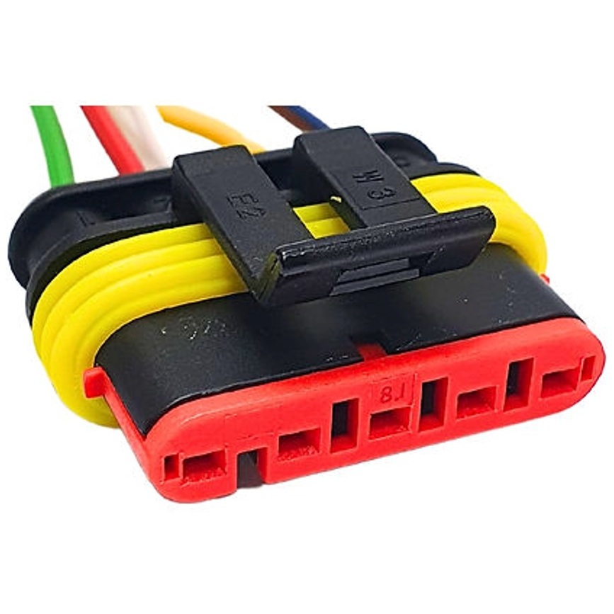 Chicote Conector Plug Lanterna LED Carreta Randon Guerra Librelato 5 Vias