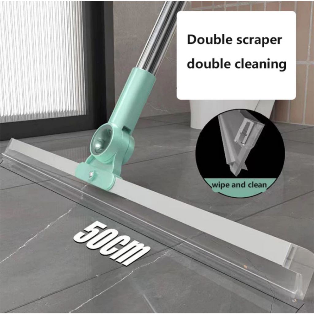 Rodo de Silicone Para Limpeza de Piso Vidros Com Gancho Secos e Molhados Uso Duplo Vassoura Mágica em Oferta na Shopee