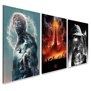 kit 3 Quadros Decorativos Senhor dos Anéis Exclusivo em Oferta na Shopee