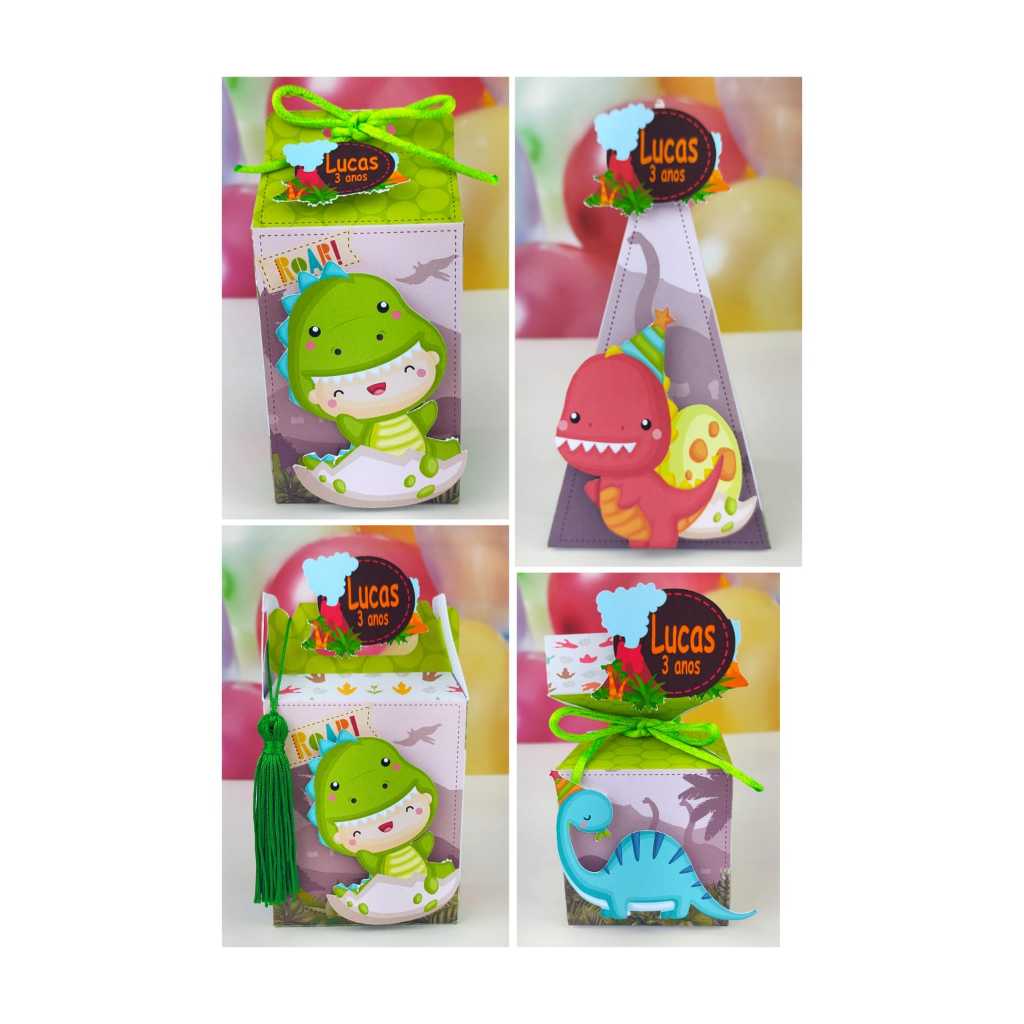Kit Lembrancinha Dino Baby aniversário Dinossauro Baby Personalizado Caixinha Dino Baby