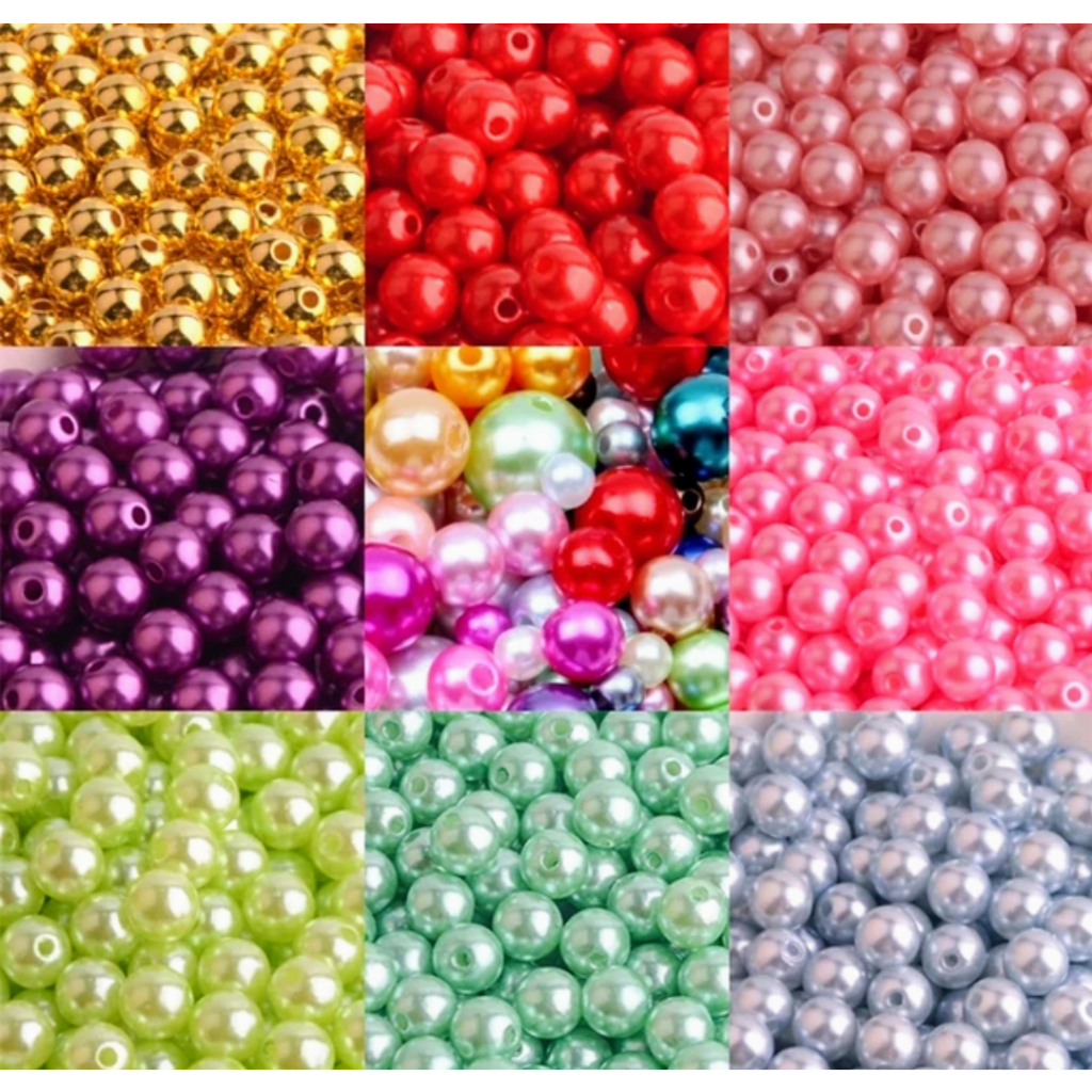 Perolas 10MM Diversas Cores Execente Banho em Oferta na Shopee
