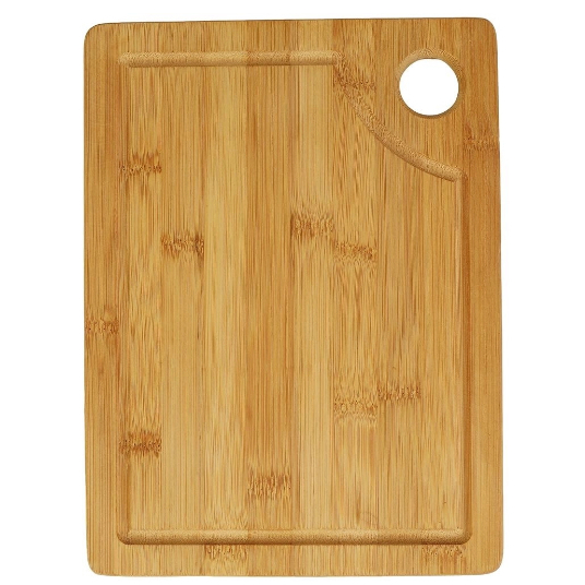 Tabua de Frios ou Corte em Bambu 28cm Casual Home/Tábua de Corte para cozinha ou churrasqueira