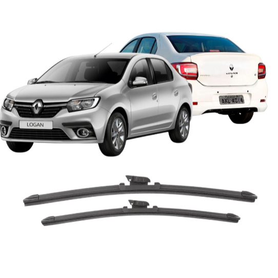 PAR Palhetas Limpador De Parabrisa Dianteiro Para Renault Logan 2014 Até 2022