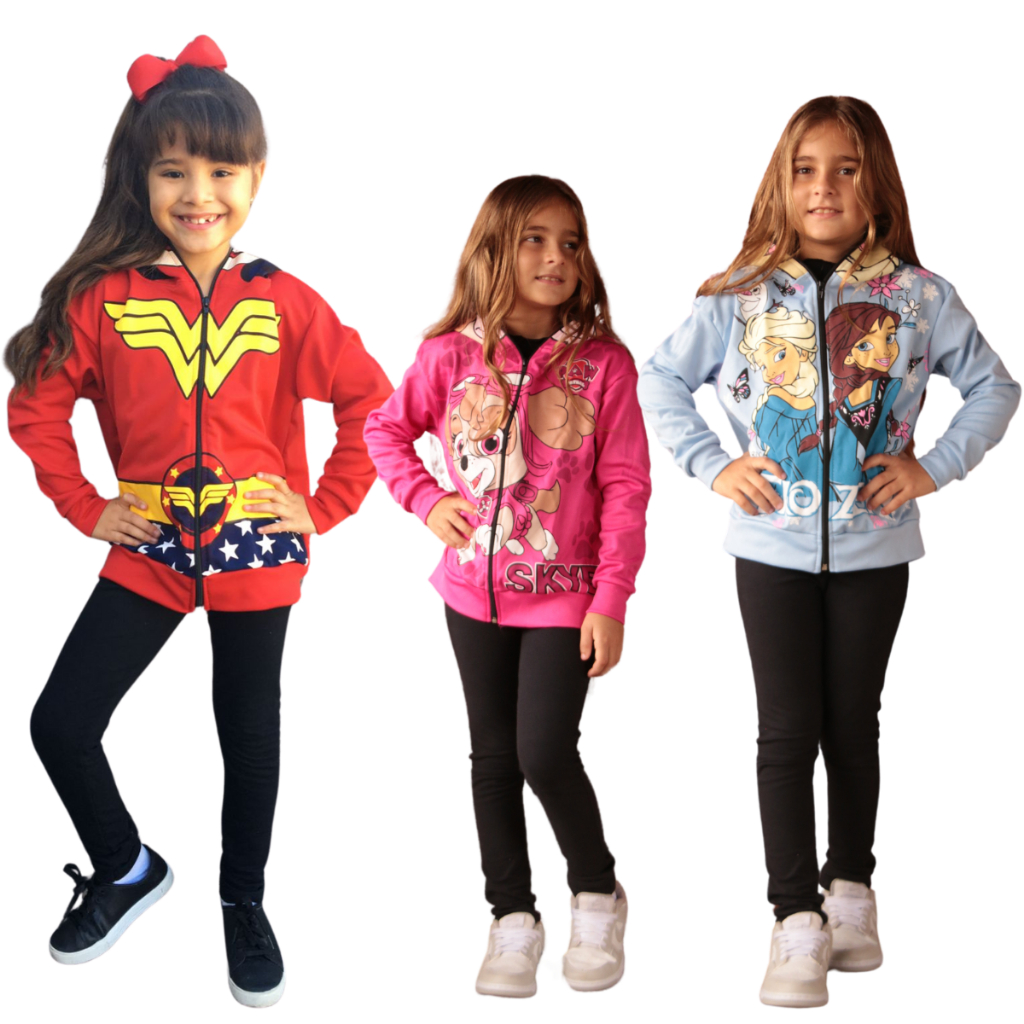 Blusa de moletom Infantil Menina Poliéster Flanelado Capuz Vira Máscara de Personagens