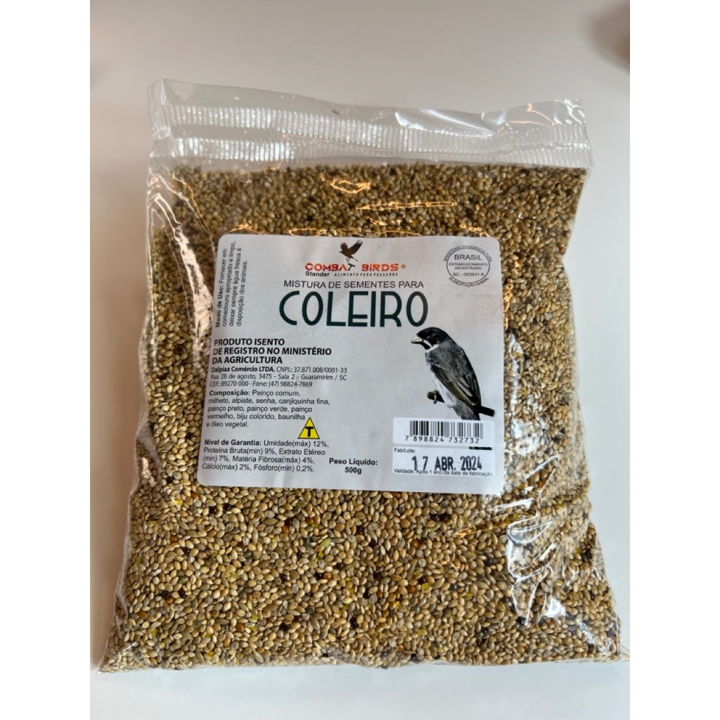 RAÇÃO PARA COLEIRO - MISTURA DE SEMENTES STANDER em Oferta na Shopee