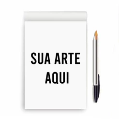 100 FOLHA BLOCO PERSONALIZADO COM SUA ARTE A5 14X21CM ENVIE SUA ARTE