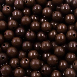 MIÇANGA LEITOSA PLASTICA c furo ( 8 mm ) MARROM