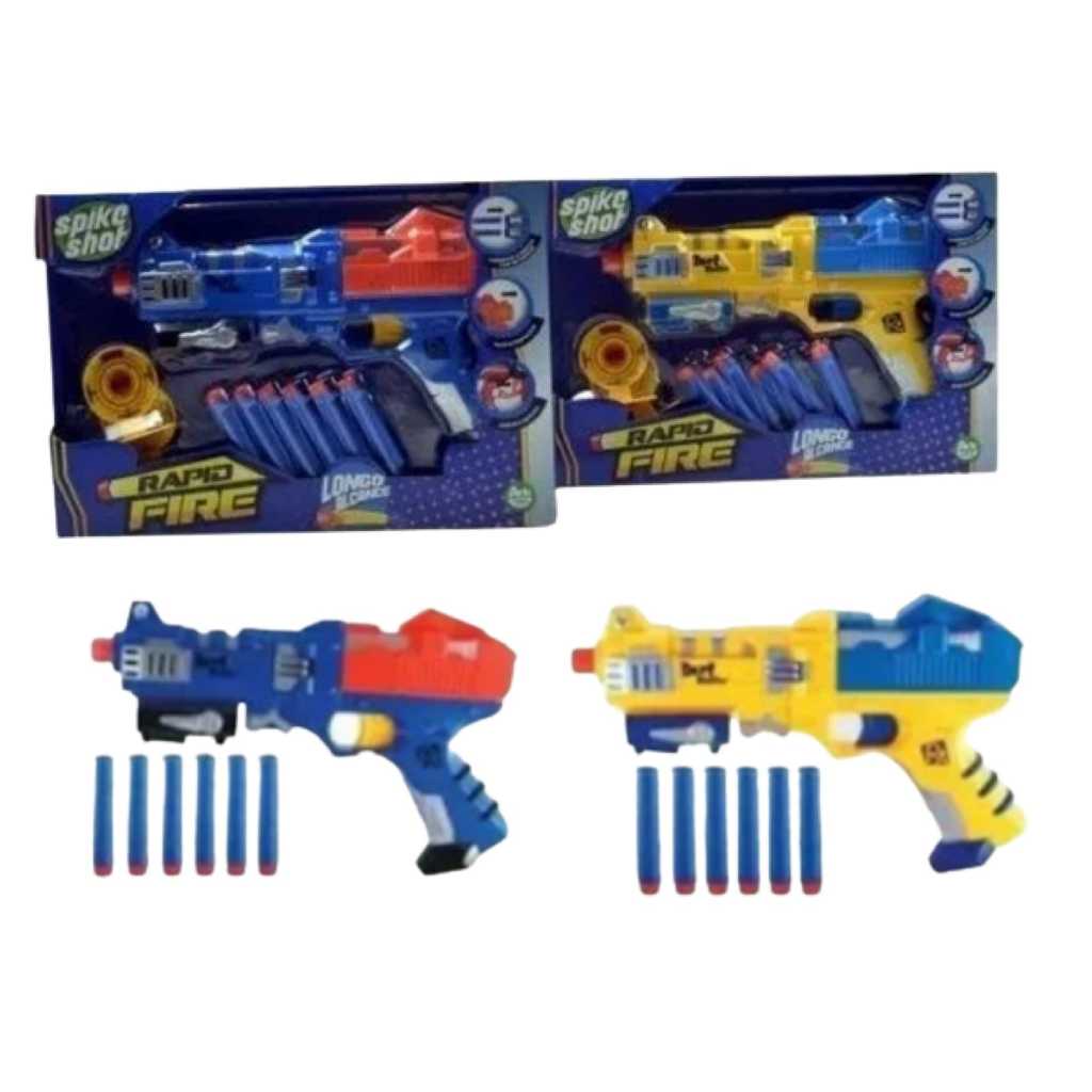 Arminha Pistola Lança Dardos Estilo Nerf Com 6 Dardos de Espuma - Alvo Certo