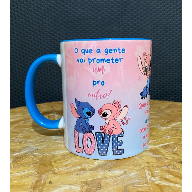 Caneca Personalizada Stitch e Angel “Votos Meredith e Derek”