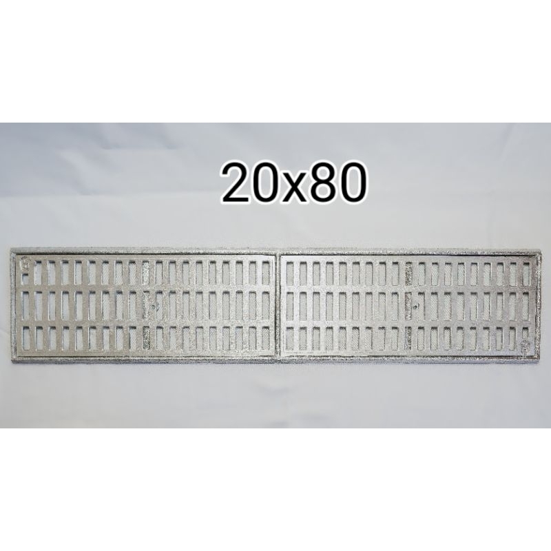 Ralo linear 20x80 coleta água composta de 2 peças 20x40 com parafuso anti furto marca JR Grelhas