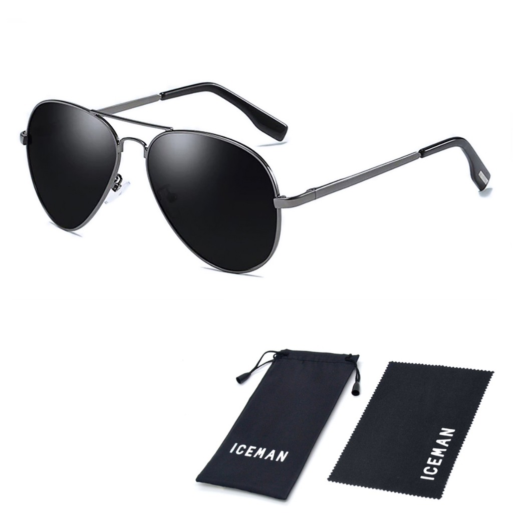 Óculos De Sol Aviador Piloto Avião Masculino Grande Polarizado Metálico Original Iceman 612 em Oferta na Shopee