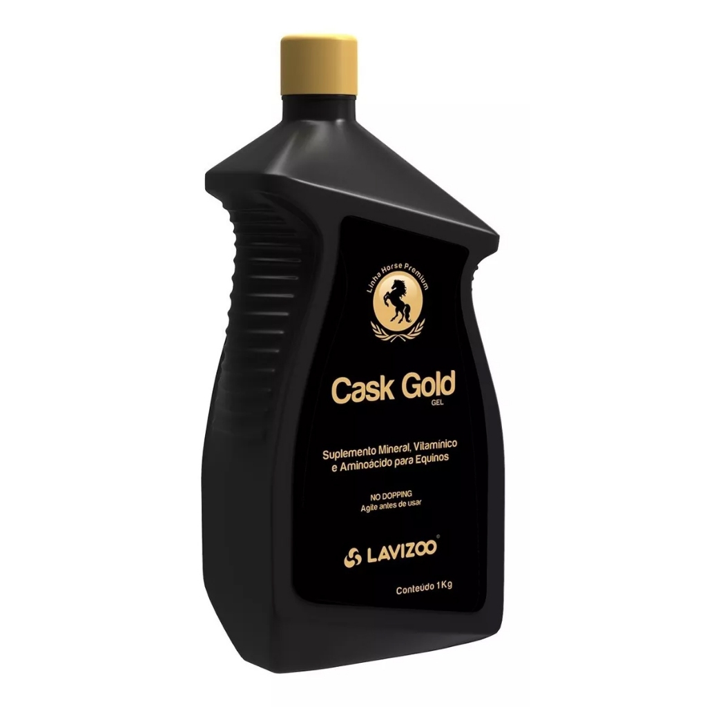 Cask Gold 1kg Suplemento Gel P/ Crina E Casco Equinos - Pets