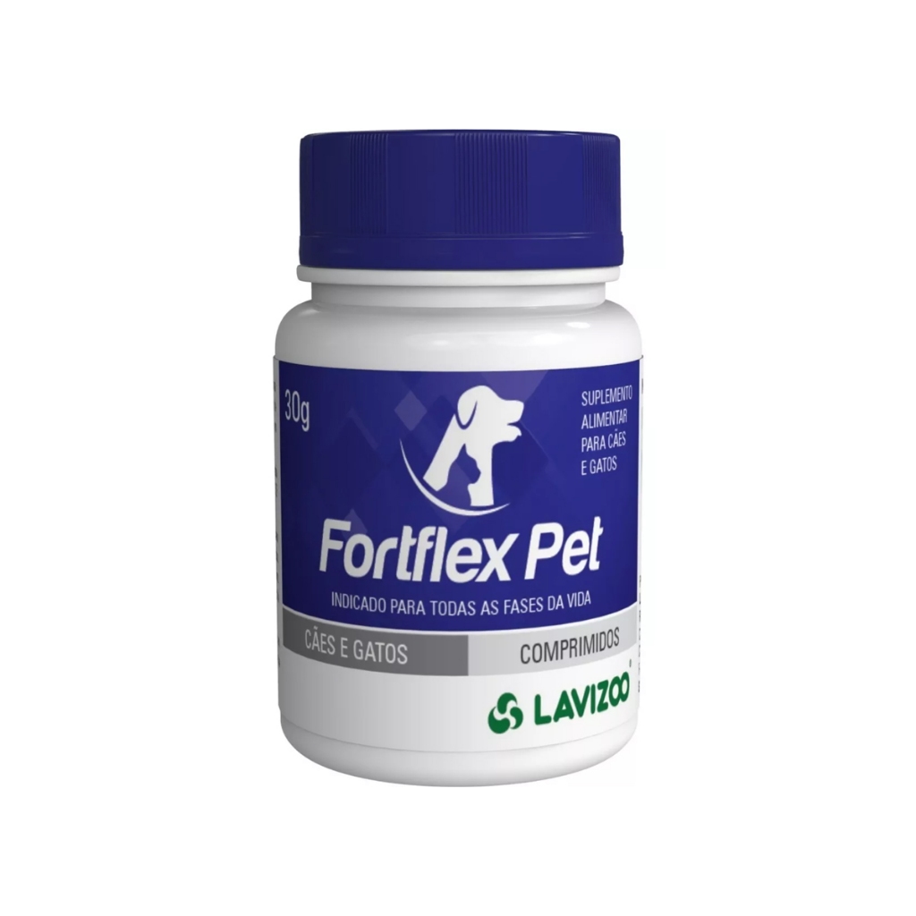 Regenerador Articular Fortflex C/ 30 Comp. P/ Cães E Gatos - Pets