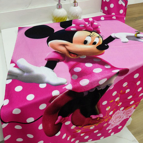 Toalha de Banho e Praia de Rosto e Mão Minnie Infantil Gigante Estampada de Algodão Rosa Poa em Oferta na Shopee