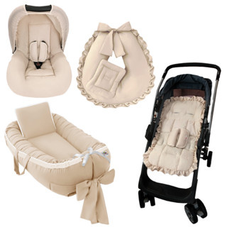 Kit Bebê - Ninho Redutor + Almofada Amamentar + Capa Bebe Conforto Capota Protetores + Cap...