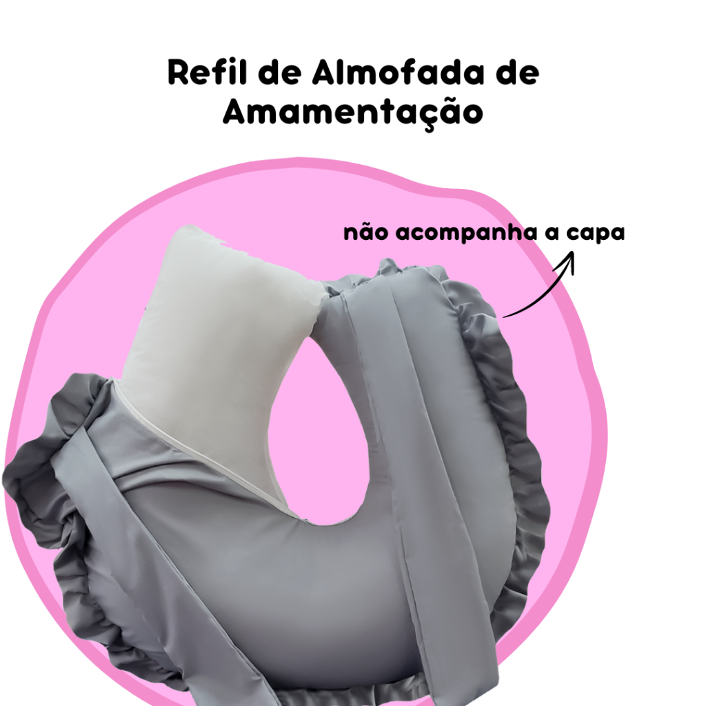 Refil Enchimento Para Almofada de Amamentação de Bebê Fibra Siliconada — imagem 2 de 2