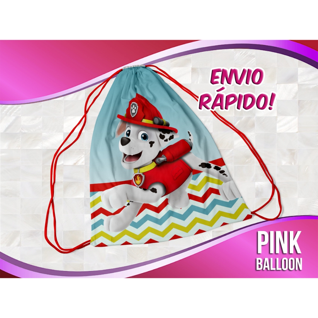 MOCHILINHA PATRULHA CANINA MARSHALL (ENVIO RÁPIDO) - SACOLINHA LEMBRANCINHA