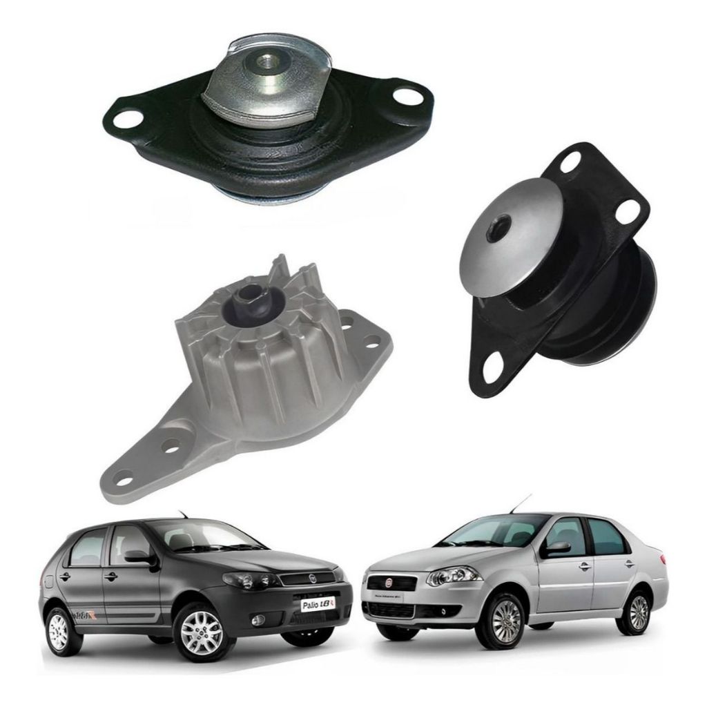 Kit Coxim Calço Motor Câmbio Palio Siena Strada Motor 1.8 Gm
