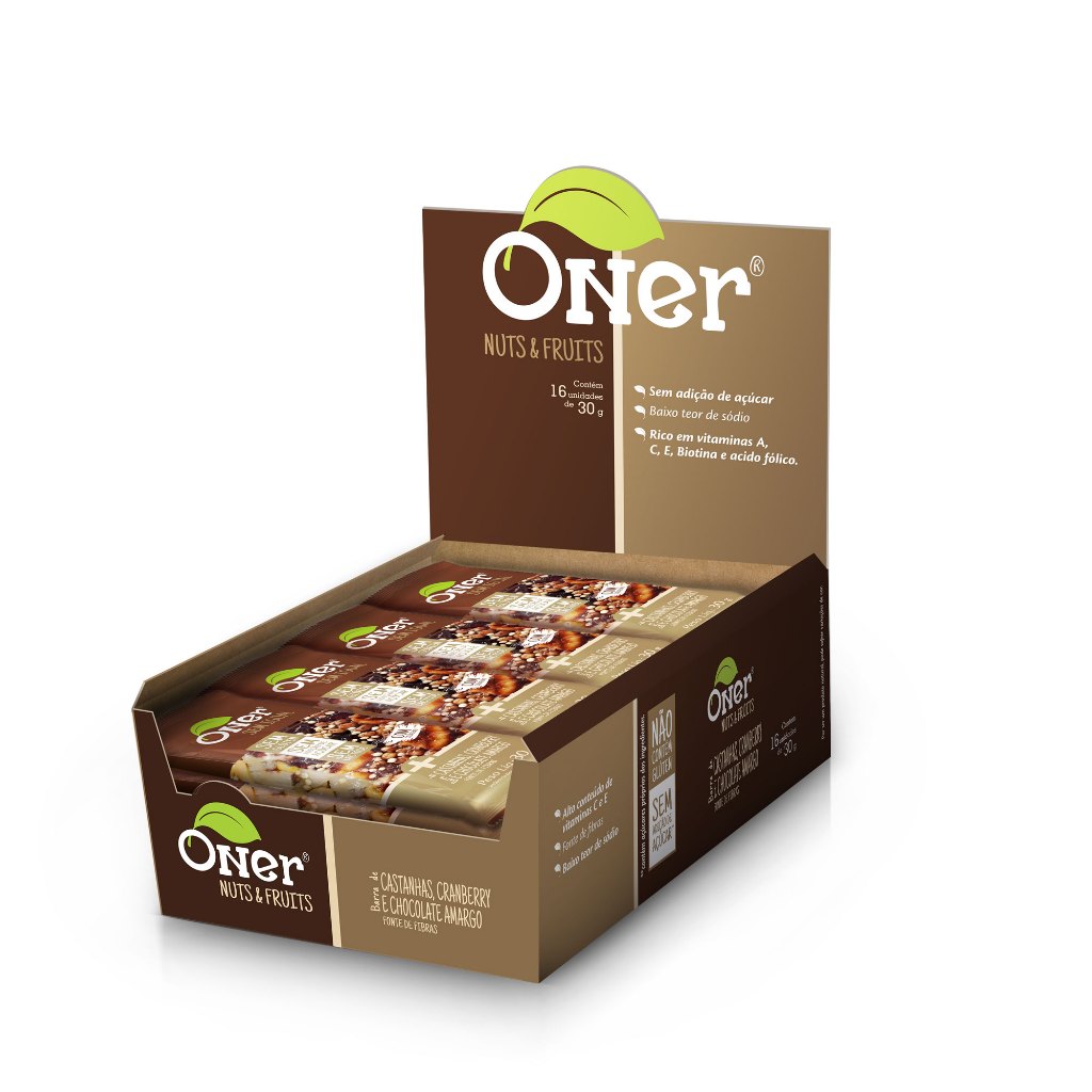 Barra Nuts de Castanhas, Chocolate e Cranberry - 12 unidades de 30g em Oferta na Shopee