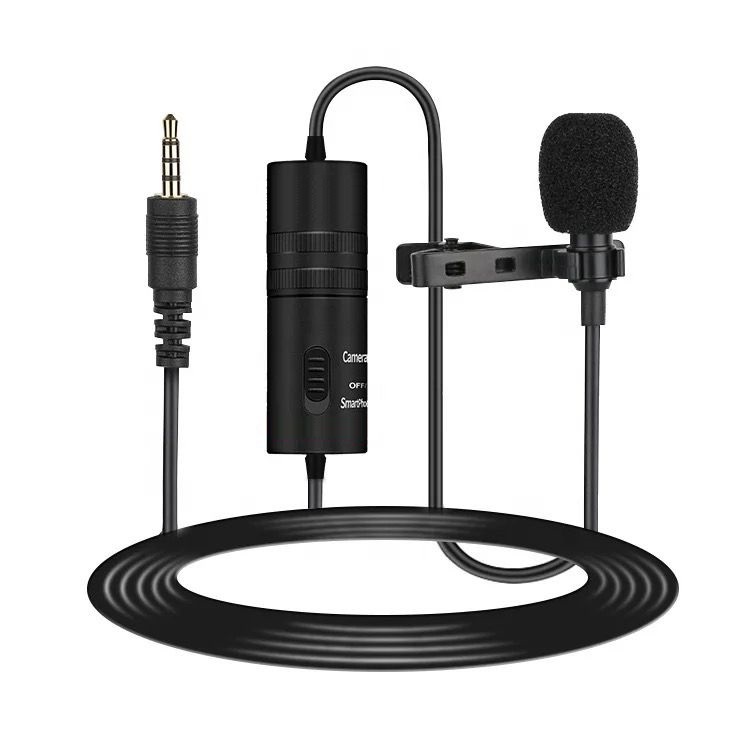 Microfone de Lapela Profissional Cabo 6 Metros Celular P2 Instrumentos P10 Presilha Camisa WVNGR