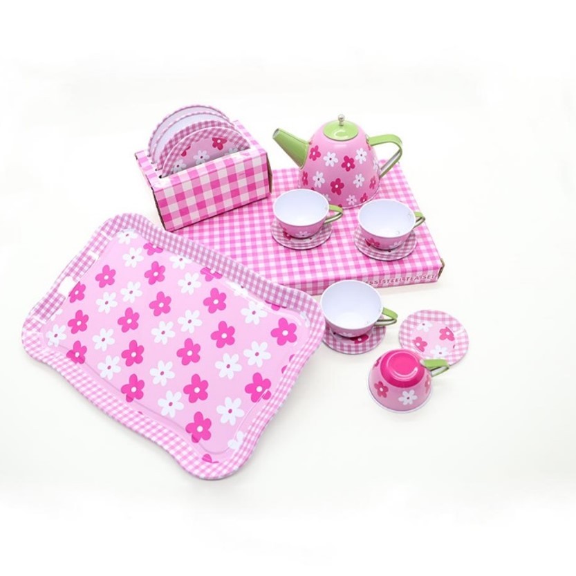 Kit De Chá Infantil Metal 14 Peças - Shiny Toys - Mom & Baby