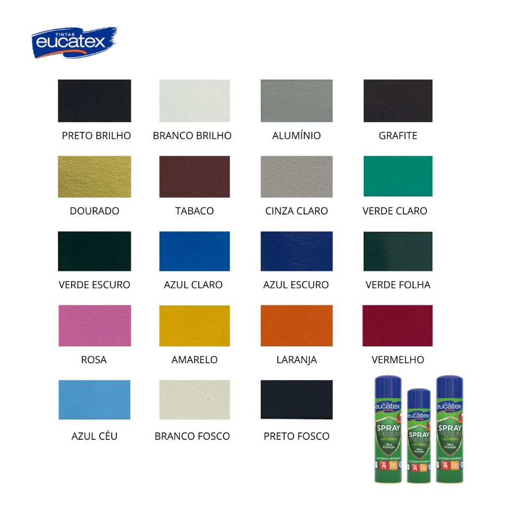 Detalhes do Tints Spray Todas as cores uso geral
