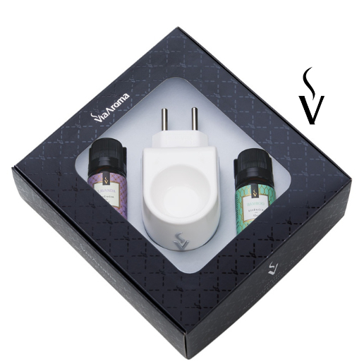 Kit Presente Aromatizador difusor Standard + 2 Essências  Via Aroma - Para ambientes, casa...
