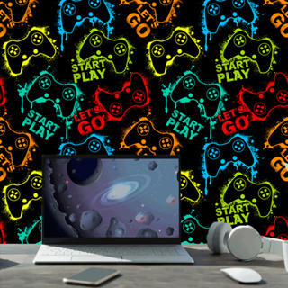 Papel De Parede Autocolante Quarto Menino Videogame Console em Oferta na Shopee