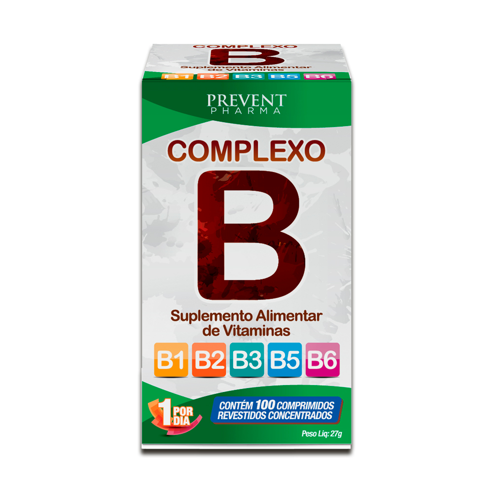 Vitamina Complexo B com 100 comprimidos Prevent Pharma