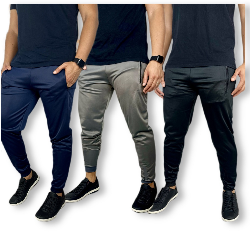 Calça Refletiva de Agasalho Corrida Esportiva Academia e com Punho Skinny
