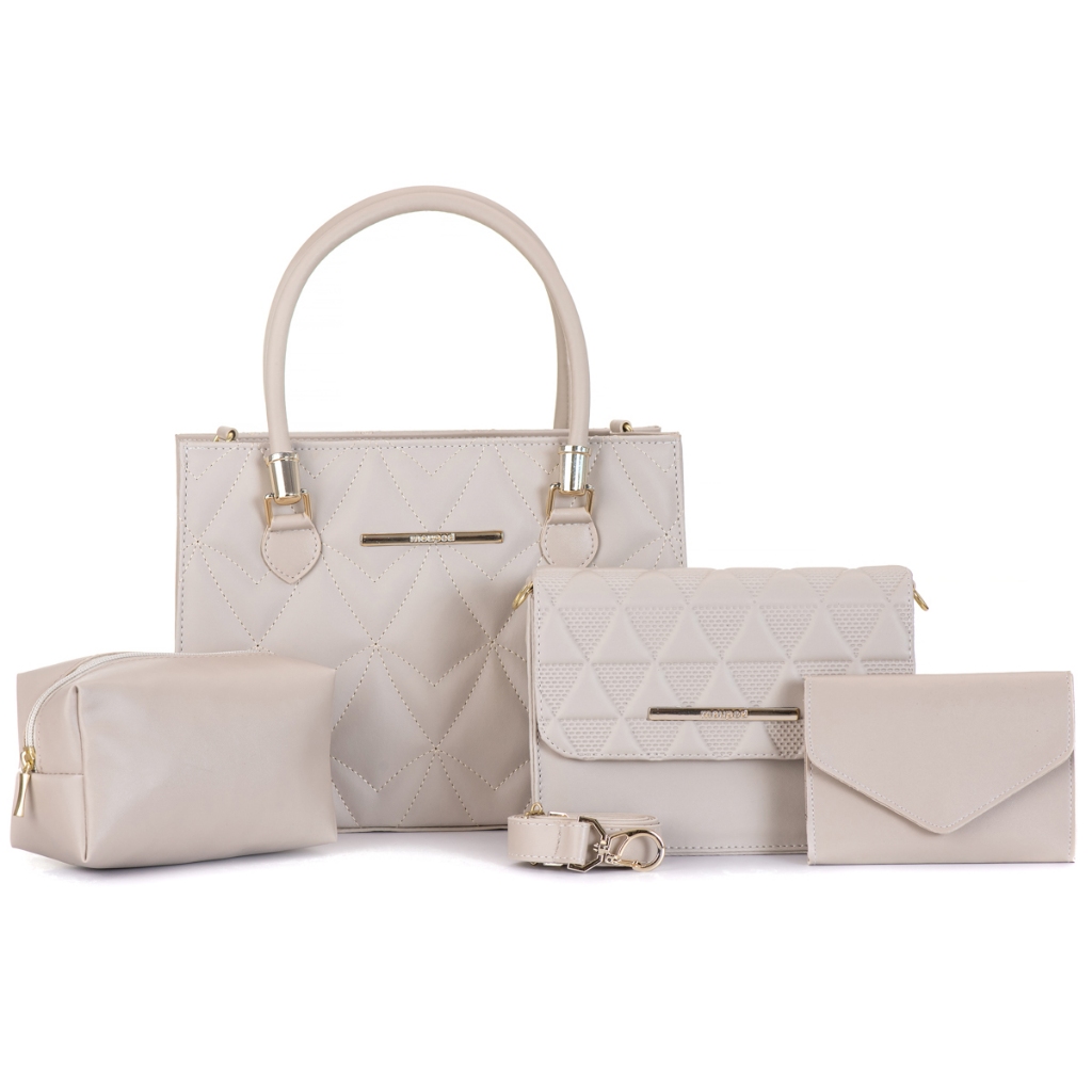 Kit 4 Bolsas Femininas De Ombro Lateral E Transversal Carteira e Necessaire