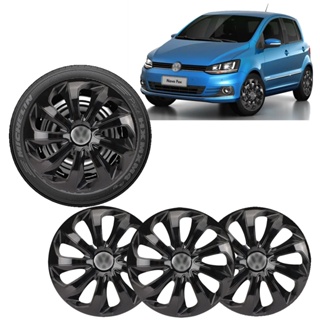 Jogo 4 Calota Velox Black  Compativel Com Aro 13 14 15  Gol G1 G2 G3 G4 G5 Up Fox em Oferta na Shopee