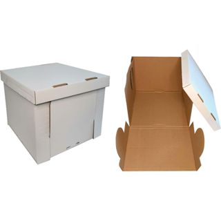 10 CAIXAS P/ TRANSPORTAR BOLO ALTO 25X25X20CM BRANCA em Oferta na Shopee