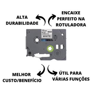 Fita Compatível  TZ 231 TZE-232 TZ-631 TZ-334 TZ 335 TZ-131 12mm Rotulador Brother em Oferta na Shopee