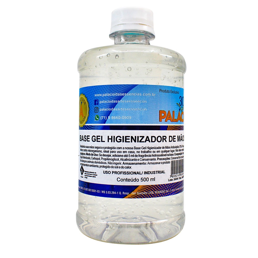 Base Gel Higienizador de Mãos – 500 ml