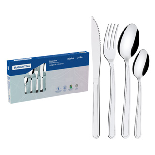 Faqueiro Tramontina Aço Inox Buzios 24 Peças em Oferta na Shopee