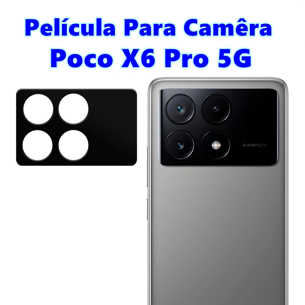 Película 3D Poco X6 Pro 5G Protetor De Câmera Celular Xiaomi Pocophone Vidro Temperado