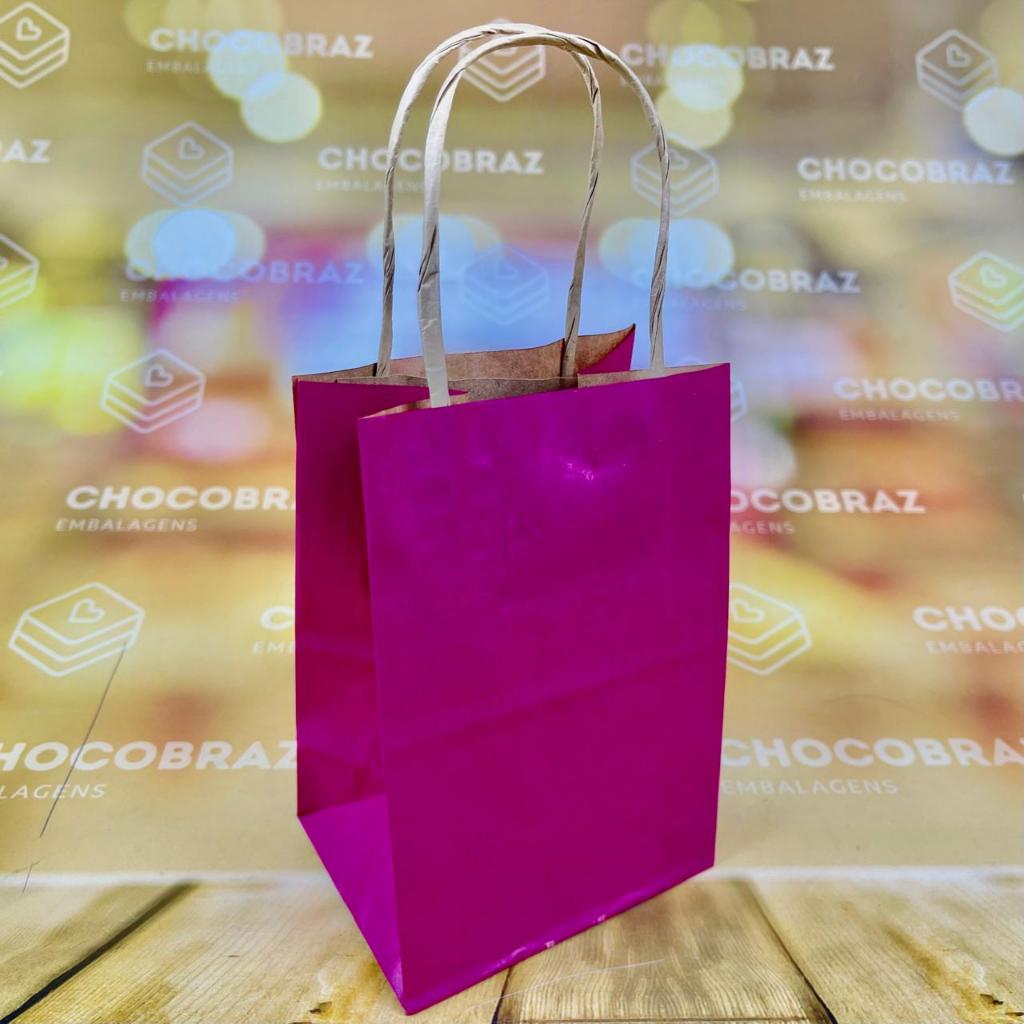 10~50 SACOLA PP KRAFT PINK 9,5 X 7,5 X 14,5 (LC)  - REF:5037