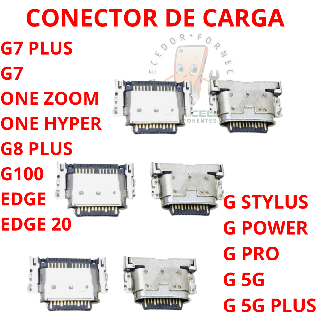 5x peças conector de carga tipo c moto g7 plus / g7 / g8 plus / g100 / edge 20 / one hyper micro usb tipo c