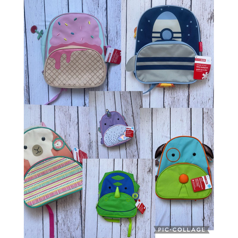 MOCHILA SKIP HOP ORIGINAL LHAMA, SORVETE, PUG, ROBÔ E NAVE ESPACIAL