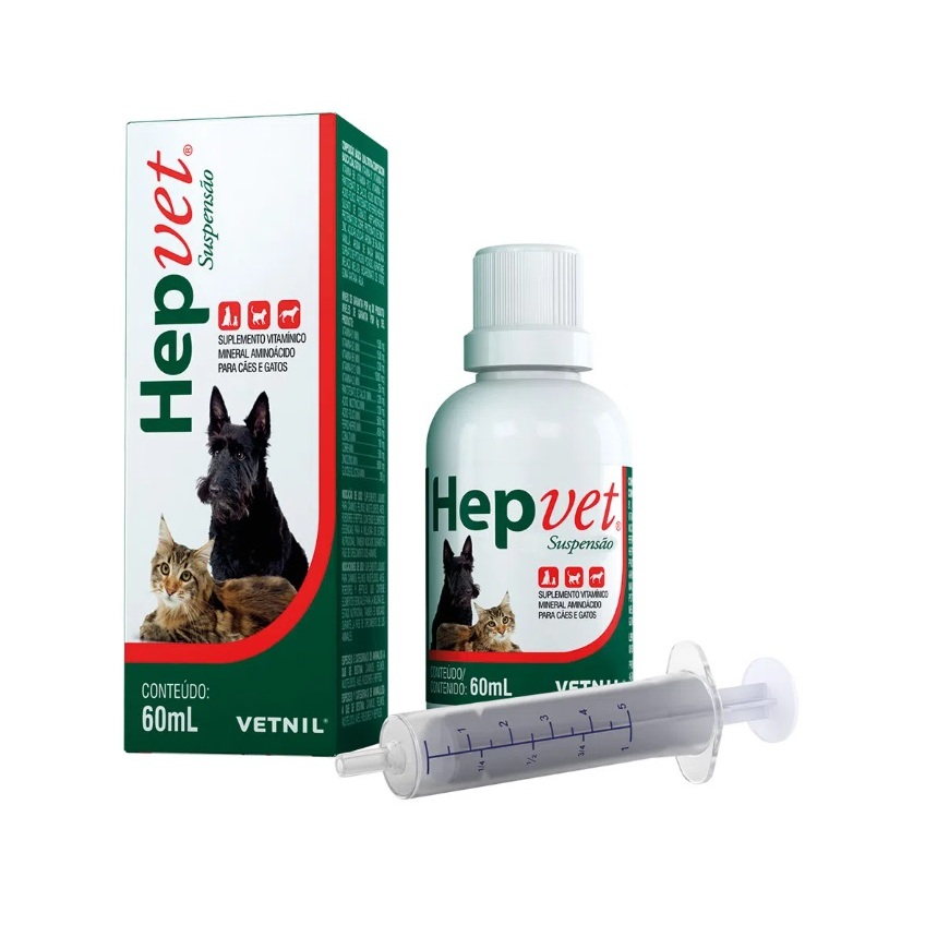 Hepvet Suspensão 60ml Vetnil em Oferta na Shopee