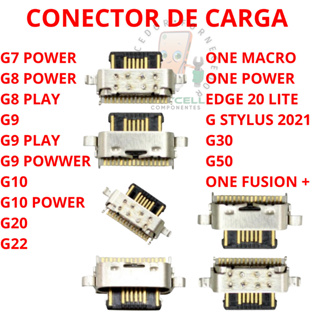 5x peças conector de carga tipo C g7 power g10 g20 g30 g50 g9 play one fusion g8 power g9 play k51 em Oferta na Shopee