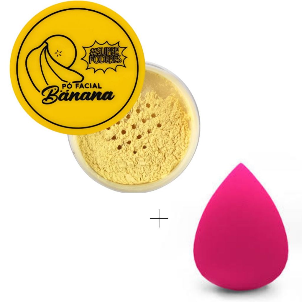 Pó Facial Banana Super Poderes + ESPONJA