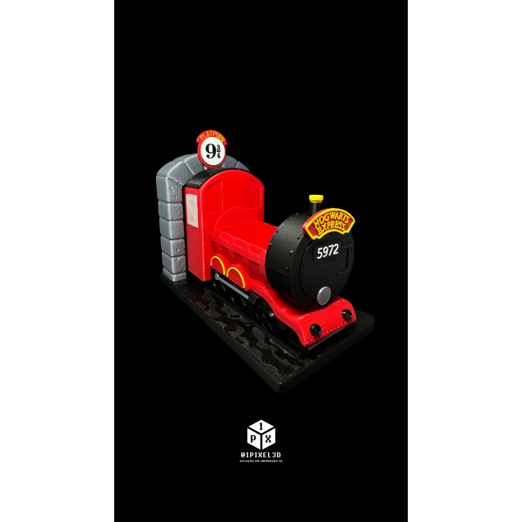 Trem Hogwarts Express Porta Treco ou Trem Fechado - Harry Potter - Animais Fantásticos - 3D