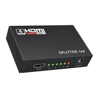 Splitter Distribuidor de Imagem HDTV 1x4 Divisor Full Hd 1.4 3d HDMI